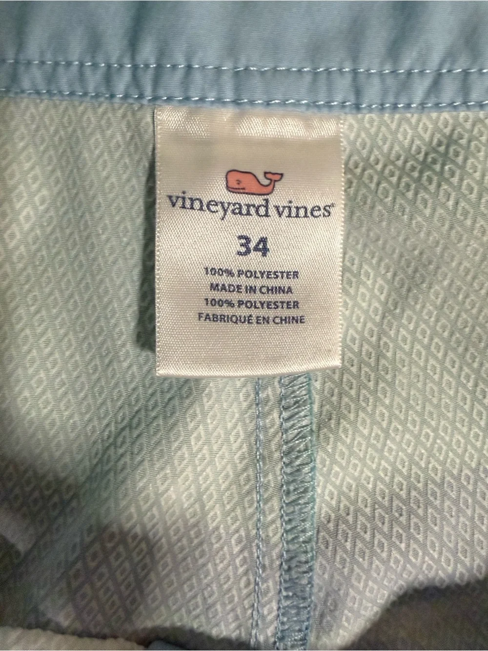 Vineyard Vines Board Shorts Men’s 34 Blue Green Stripe Swim Trunks